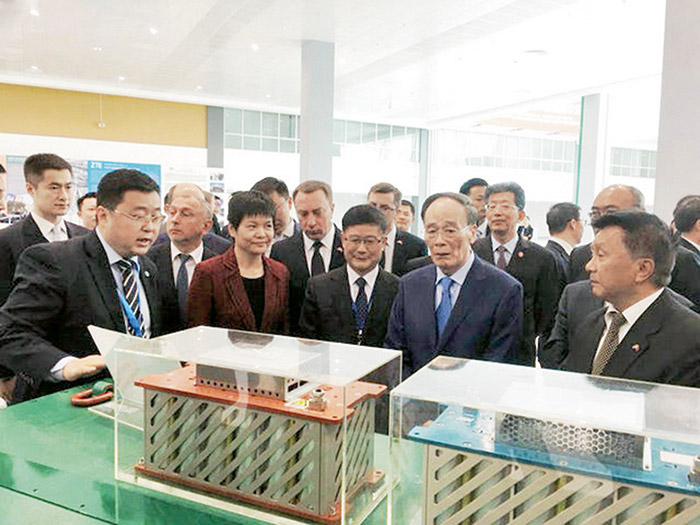  2018年国家副主席王岐山参观考察yl6809永利奥威超级电容